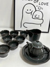 蘇蔻龍泉功夫茶具鐵胎青瓷陶瓷茶壺蓋碗茶杯禮盒辦公室茶室送禮 鐵胎青茶壺十一件套 曬單實拍圖