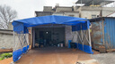 推拉雨棚移動(dòng)蓬活動(dòng)伸縮式遮陽(yáng)棚戶外防雨大排檔帳篷倉(cāng)庫(kù)停車(chē)擺攤 定制其他尺寸咨詢客服 默認(rèn)綠色 曬單實(shí)拍圖