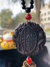 小米星論檀雙龍紫檀木汽車掛件出入平安男女木質(zhì)禮物飾品車載后視鏡掛飾 CG151-雙龍出入平安車掛【紫檀款 曬單實(shí)拍圖