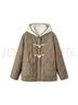 森馬（Semir）棉服女冬季仿羊羔毛馬甲牛角扣防潑水輕薄棉衣兩件套101724112008 曬單實(shí)拍圖