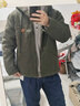 馬登工裝 J141仿羊羔絨連帽夾克男冬季加絨保暖棉衣重磅帆布棉服外套 深綠色 （寬松偏大） L 曬單實拍圖