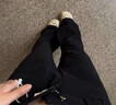 真維斯（Jeanswest）牛仔褲女夏季薄款2025新款高腰直筒闊腿褲寬松顯瘦彈力垂感休閑褲 純黑色【長(zhǎng)褲】 2XL 【建議體重141-155斤】 曬單實(shí)拍圖