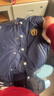 英氏（YEEHOO）男童外套兒童夾棉棒球服秋冬季保暖加厚過(guò)年服夾克中大童裝秋冬裝 英倫學(xué)院-深藍(lán) 120 cm 曬單實(shí)拍圖