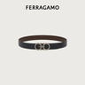 菲拉格慕（Ferragamo）男士黑色雙面可調式Gancini皮帶 0689134_C  _ 100（禮物送男友） 曬單實(shí)拍圖