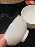 華光國瓷  純白骨瓷餐具 浮雕工藝陶瓷碗套裝米飯碗面碗 爾雅東方 4.75寸碗4只 曬單實拍圖