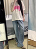 俞兆林闊腿牛仔褲女2025夏季新款小個子寬松直筒褲高腰復(fù)古天絲休閑褲 復(fù)古藍(lán) 【抗皺耐磨呼吸面料】 XL 【推薦125-140斤】 曬單實(shí)拍圖