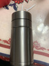 德國316不銹鋼無縫茶水分離保溫杯迷你便攜簡約泡茶水杯男女 鋼本色+杯套(316無縫內(nèi)膽)300ml 曬單實拍圖