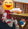 嬰蓓依新生嬰兒保暖連體衣秋冬新款男女寶寶拜年服紅色喜慶哈衣爬爬服 熊貓fufu 73cm 曬單實拍圖