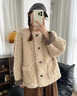 乖甜星韓系仿?lián)u粒絨短外套女秋冬季2025新款感加厚女裝百搭外套上衣 奶茶色 L 55/60kg 曬單實(shí)拍圖