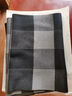 目丸圍巾男秋冬季百搭毛線(xiàn)保暖男士格子學(xué)生圍脖送男朋友生日禮物高檔 黑-小標混色格子 曬單實(shí)拍圖