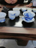 洛湘景德鎮(zhèn)青花瓷功夫茶具套裝家用中式高檔陶瓷手繪蓋碗茶杯高檔禮盒 高山流水（蓋碗）套 8件 曬單實拍圖
