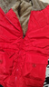 皮爾卡丹（pierre cardin）女童棉服加厚冬裝2024新款兒童中大童棉衣可愛中長款洋氣外套 紅色 120 曬單實(shí)拍圖
