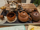 容山堂銅蓋置金屬紫砂壺蓋茶托杯墊大小蓋碗托干泡茶席茶具配件 鼓韻款銅制蓋置中號(hào) 曬單實(shí)拍圖