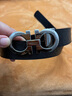 菲拉格慕（Ferragamo）腰帶男士商務(wù)雙面板扣皮帶牛皮 3.5CM寬 七夕節禮物 送男友禮盒裝 675542 724127 馬蹄扣雙面 曬單實(shí)拍圖