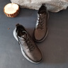 雅格獅丹（Aquascutum）男鞋2025夏季新款休閑運(yùn)動(dòng)鞋男士頭層牛皮鞋子男 黑色 40 【偏大一碼】 曬單實(shí)拍圖