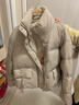 皮爾卡丹（pierre cardin）輕奢高檔白鵝絨羽絨服女冬季短款新款韓版時(shí)尚寬松休閑小個(gè)子外套 淺卡其 S 90-125斤 曬單實(shí)拍圖