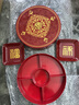 五和（WUHE）福氣迎春糖果盒結婚果盤過年干果盤收納盒客廳家用新年全盒堅果盒 福氣迎春糖果盒【五分格】 曬單實拍圖