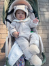 H&M童裝女?huà)脒B身衣秋季連帽加厚爬服哈衣1131072 淺米色 73cm 73/48 曬單實(shí)拍圖