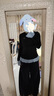 UNIFREE假兩件長(zhǎng)袖T恤女法式荷葉邊撞色純欲修身顯瘦內(nèi)搭復(fù)古上衣 黑色 M 曬單實(shí)拍圖