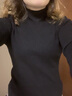 妙奕嘉黑色毛衣女針織衫打底衫女士2025春秋季新款洋氣內搭打底上衣女裝 純黑袖扣設計針織打底衫 均碼 【建議80-120斤】 曬單實(shí)拍圖