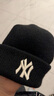美職棒（MLB）官方 絨線帽秋季新款男女情侶潮流復(fù)古針織毛線帽七夕節(jié)禮物 紐約洋基隊/黑色 F 曬單實拍圖