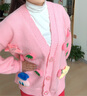 索宛亦（SUOWANYI）甜美可愛(ài)中長(zhǎng)款毛衣外套女寬松慵懶風(fēng)秋冬新款日系加厚針織衫開(kāi)衫 粉紅色 XL 【110-130斤】 曬單實(shí)拍圖