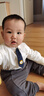 齊齊熊 男童襯衫學(xué)院風(fēng)兒童襯衣秋裝純棉寶寶長(cháng)袖上衣 曬單實(shí)拍圖