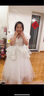 姣霓（joli）女童禮服兒童演出服晚禮服高端輕奢走秀主持人鋼琴 米白色+裙撐 160 曬單實(shí)拍圖