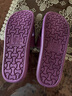 卡帝樂(lè )鱷魚(yú)（CARTELO）品牌真皮2026新款拖鞋女夏天四季家用室內防滑防臭情侶洗澡涼拖男 紫色【C10-1】 36-37 (適合35和36的腳) 曬單實(shí)拍圖