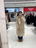波司登（BOSIDENG）【反季】羽絨服女款長款脫卸帽加厚冬新國標90絨商場同款修身外套 半糖卡其7A34 M 165/88A 體重約120-140斤 曬單實拍圖