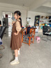 漢唐貝貝女童套裝裙春秋裝公主裙時(shí)髦洋氣娃娃領(lǐng)連衣裙中大童襯衫裙兩件套 咖色 120 (建議105-115cm 4-5.2周歲) 曬單實(shí)拍圖