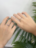 夢芊汐999純銀情侶戒指一對男女素圈對戒結(jié)婚訂婚情人節(jié)生日禮物送女友 莫比烏斯情侶對戒+免費刻字 曬單實拍圖