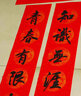 得力手寫(xiě)春聯(lián)萬(wàn)年紅紙燙金工藝新年春節(jié)對(duì)聯(lián)半生熟宣紙不易洇墨 龍鳳呈祥5副（17cm*105cm） 曬單實(shí)拍圖