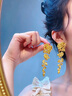 喜兆珠寶 5G精品黃金繁花似錦耳環(huán)時(shí)尚夸張花朵耳環(huán)個(gè)性氣質(zhì)款耳飾 11.86克 曬單實(shí)拍圖