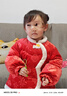 巴拉巴拉童裝兒童羽絨服嬰兒外套2025新寶寶女童春裝新年拜年服新中式衣服 紅色調00366-灰鴨絨  100 充絨量68g 曬單實(shí)拍圖
