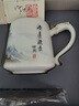 典躍手繪羊脂玉瓷茶杯高檔描金白瓷茶水分離泡茶杯過濾辦公室老板杯 大師手工-尊享杯(源遠流長) 曬單實拍圖