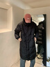 雪萊瓊斯（Shelley Jones） 美式潮牌中長款棉服男連帽冬季加厚過膝保暖棉襖情侶裝百搭外套 DSA418-2218 黑色 XL 曬單實拍圖