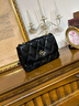 CinvaiKrose包包女包輕奢單肩包2026新款菱格鏈條包通勤百搭斜挎包 黑色 曬單實(shí)拍圖