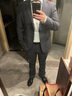 羅蒙【含羊毛】西服套裝男士商務(wù)休閑職業(yè)正裝西裝新郎服結婚禮服男裝 曬單實(shí)拍圖