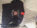 MARDI玫瑰刺繡毛衣女2024秋冬季新款休閑簡約綿羊毛圓領(lǐng)針織上衣 TF931 黑銀紫 均碼 曬單實拍圖