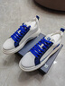 歐洲站潮男時(shí)尚刺繡休閑鞋厚底內增高板鞋日常拼色運動(dòng)鞋男士單鞋 藍色標準版 38 按正常板鞋碼數拍 曬單實(shí)拍圖