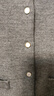 Olrain歐芮兒灰色針織衫女春裝新款撞色翻領(lǐng)氣質(zhì)通勤毛衣 灰色 L 曬單實(shí)拍圖