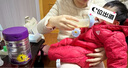 麗嬰房（Les enphants）嬰幼兒連身衣寶寶羽絨連身衣嬰兒羽絨連體衣 吉日紅 90cm /2歲 曬單實拍圖