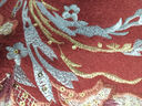merridarno羊毛披肩媽媽中國風秋冬送媽媽羊毛披肩教師節(jié)禮物刺繡圍巾禮盒裝 古紅-妙香 曬單實拍圖
