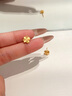 老鳳祥幸運四葉草黃金耳釘女足金999耳飾首飾生日情人節禮物送女友 四葉草耳釘-約1.2g【幸運相伴 幸福相隨】寫(xiě)賀卡 曬單實(shí)拍圖