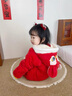 AWZ蛇年羽絨服嬰兒拜年服過年喜慶衣服冬裝加絨加厚連體衣棉服棉襖秋 紅色祥瑞醒獅 均碼 66碼 曬單實拍圖