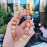 QMXD菩提根手串女文玩盤珠菩提子學(xué)生盤玩佛珠文玩盤串手鏈男珠子禮物 楊梅飄花圓珠【主圖款】 曬單實拍圖