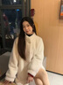 恰凡（QIAFAN）短外套女2025新款加厚仿水貂絨仿皮毛一體冬季立領(lǐng)氣質(zhì)毛毛上衣服 楓葉杏 S 曬單實(shí)拍圖