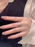 DRAGBOLL鉆石鉆戒女純銀一克拉鉑金情侶訂婚求結(jié)婚鉆石戒送老婆生日禮物 經(jīng)典款 曬單實拍圖