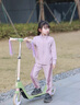 EBAER兒童運(yùn)動套裝春裝男童時尚外套褲子兩件套女童套裝 拂曉粉 140  曬單實(shí)拍圖